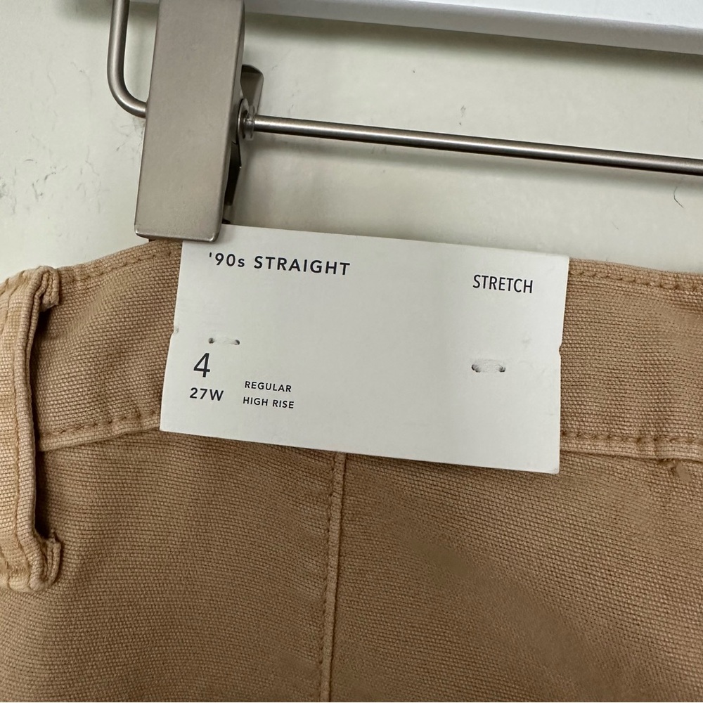 American Eagle '90s Straight Cargo Pants Khaki Tan Women's Size 4 High Rise - Picture 3 of 8